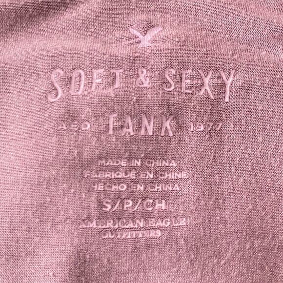 American Eagle Soft & Sexy Babydoll Tank Top In Purple Women’s Size Small - Picture 6 of 7